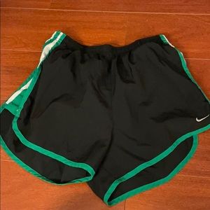 Nike black and green shorts (size S)